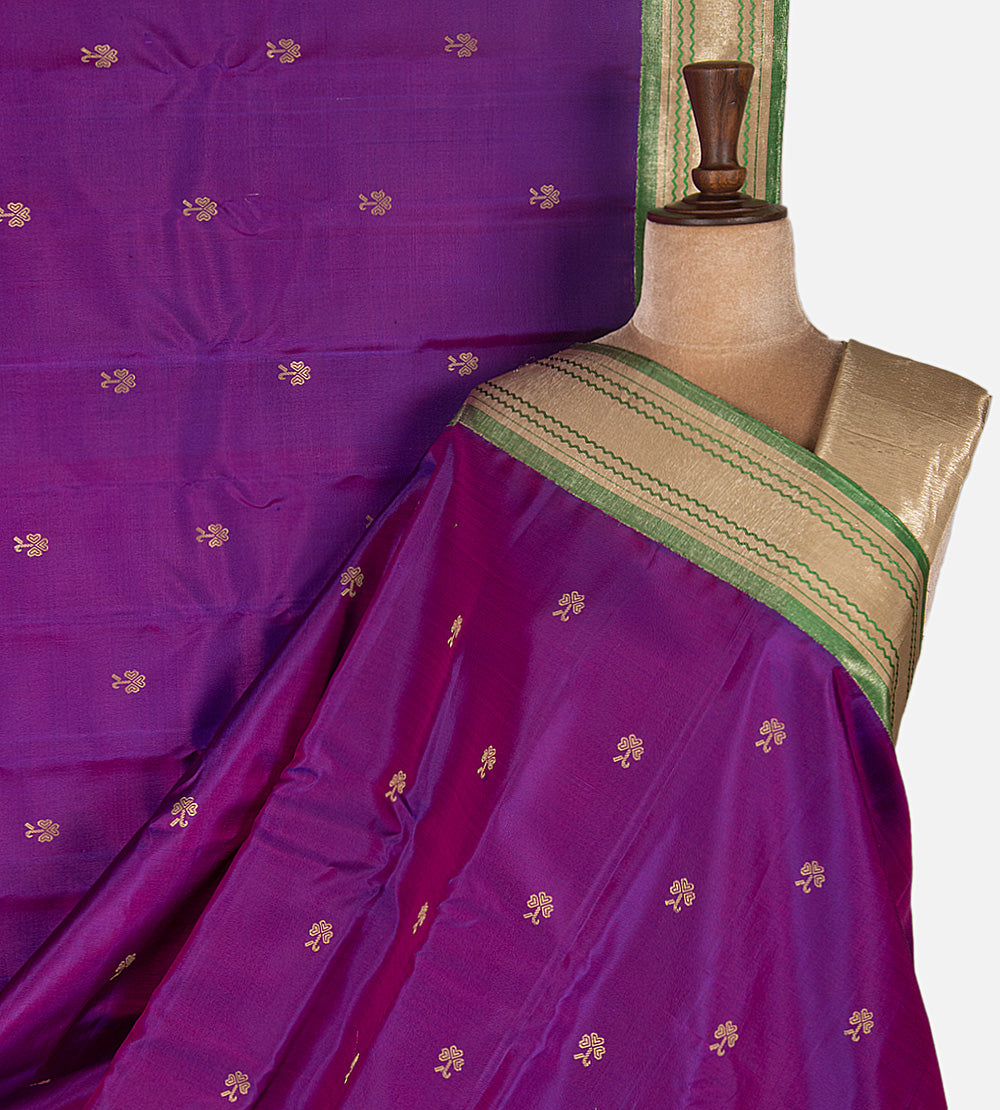 Purple Gadwal Silk Saree