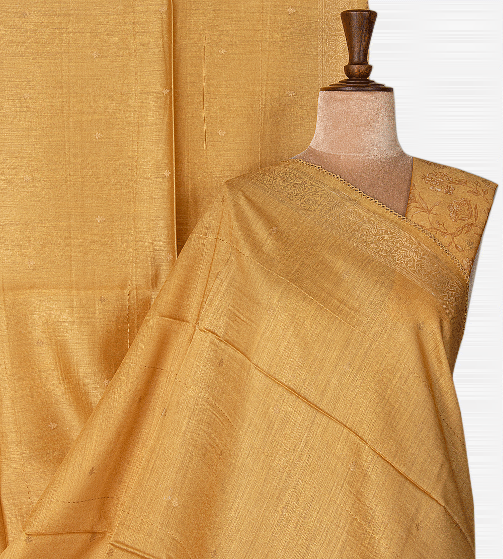 Yellow Tussar Saree