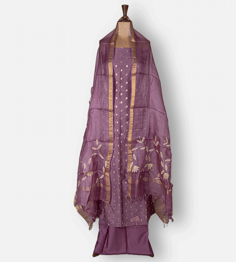 Onion Pink Tussar Salwar