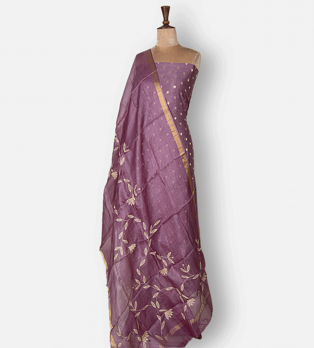 Onion Pink Tussar Salwar