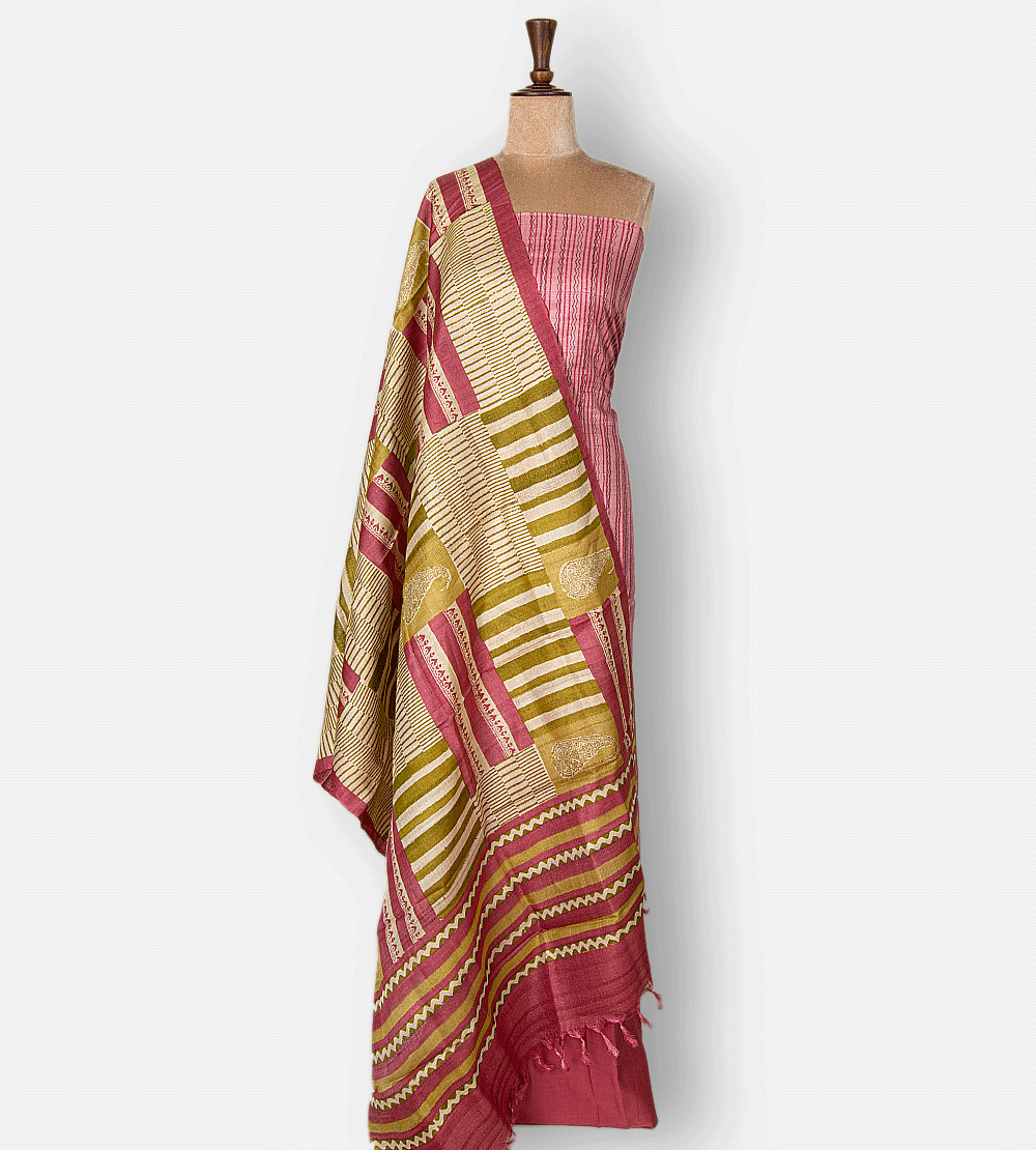 Pink Tussar Salwar