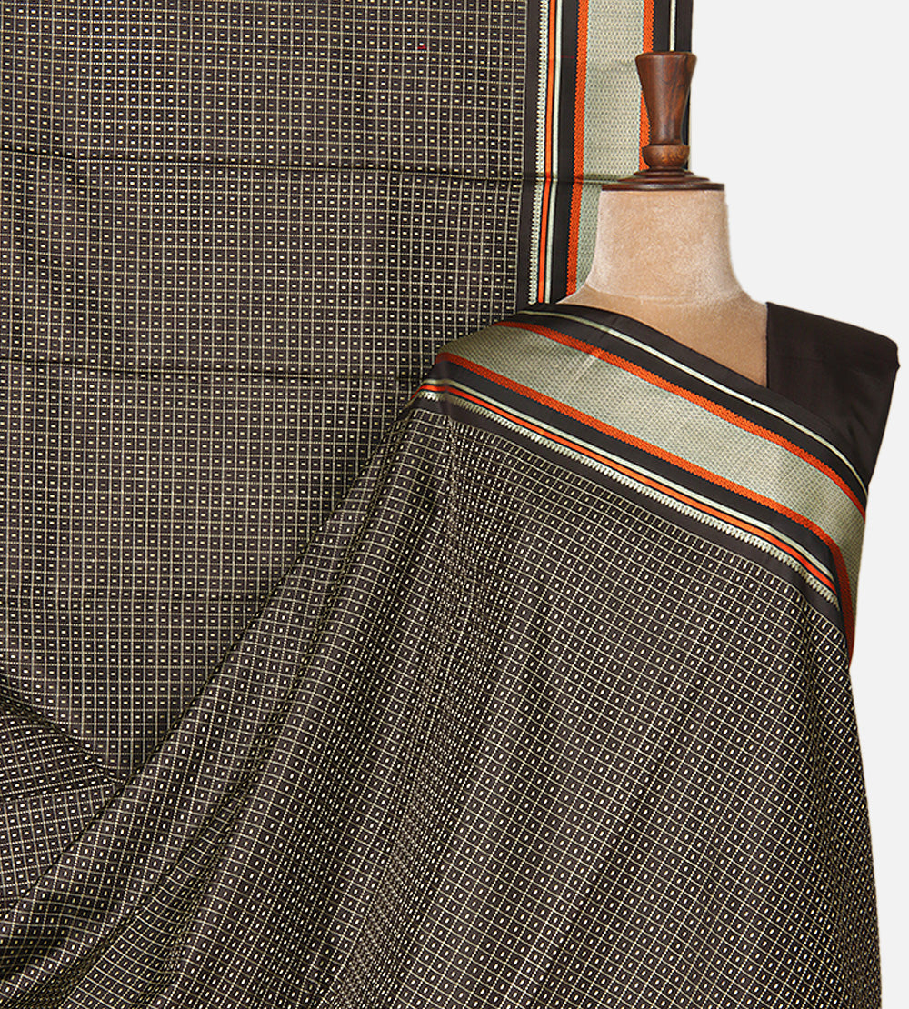 Black Kanchipuram Silk Saree
