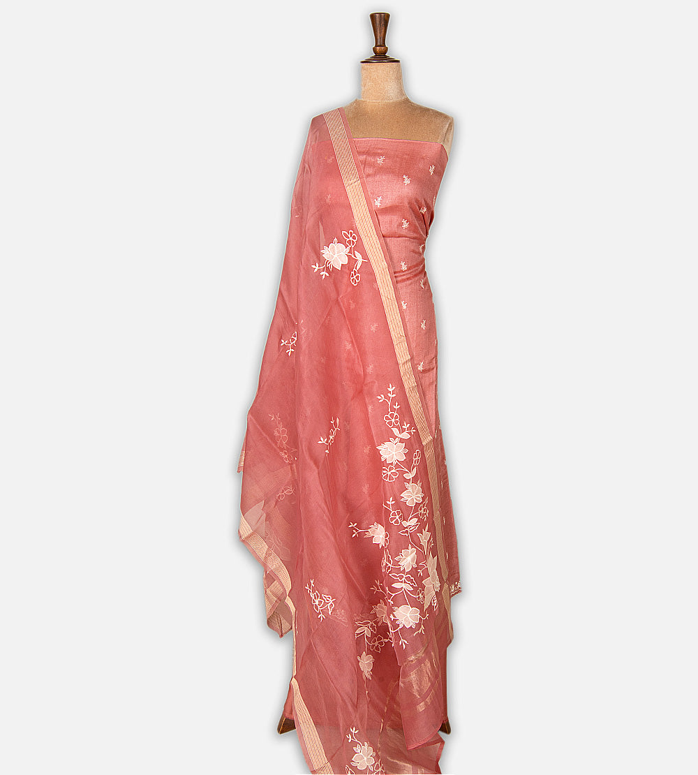Salmon Pink Tussar Salwar