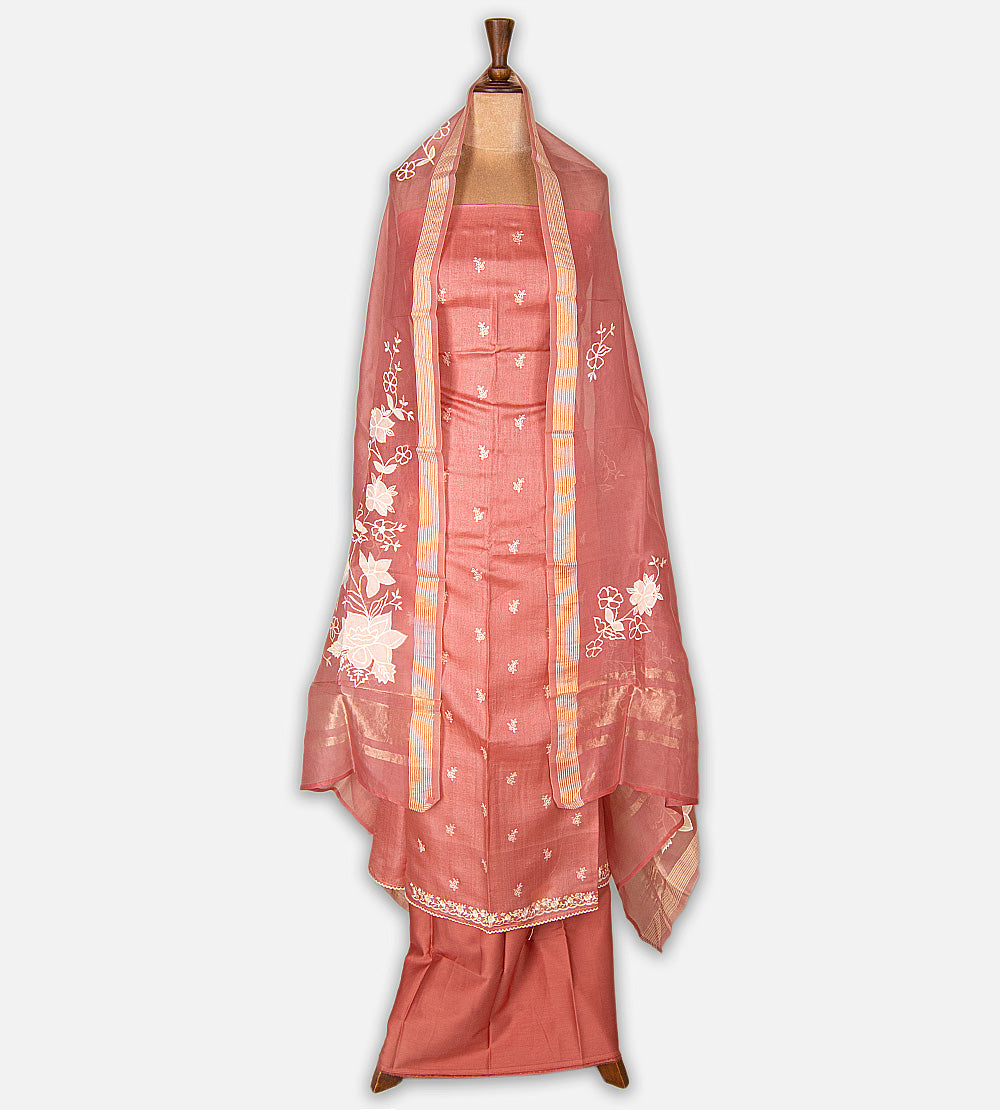Salmon Pink Tussar Salwar