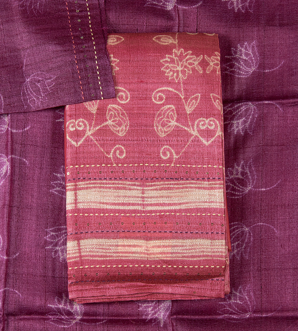 Pink Shibori Tussar Salwar