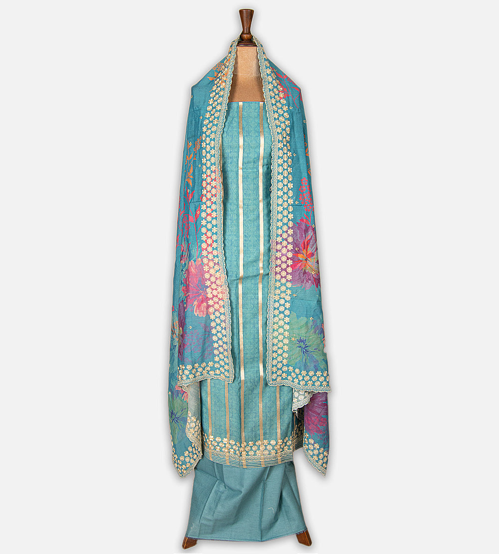 Blue Tussar Salwar