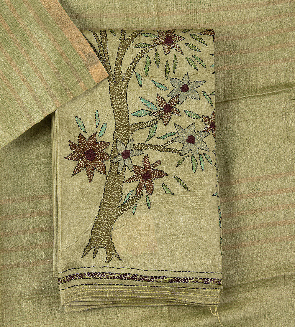 Green Tussar Salwar