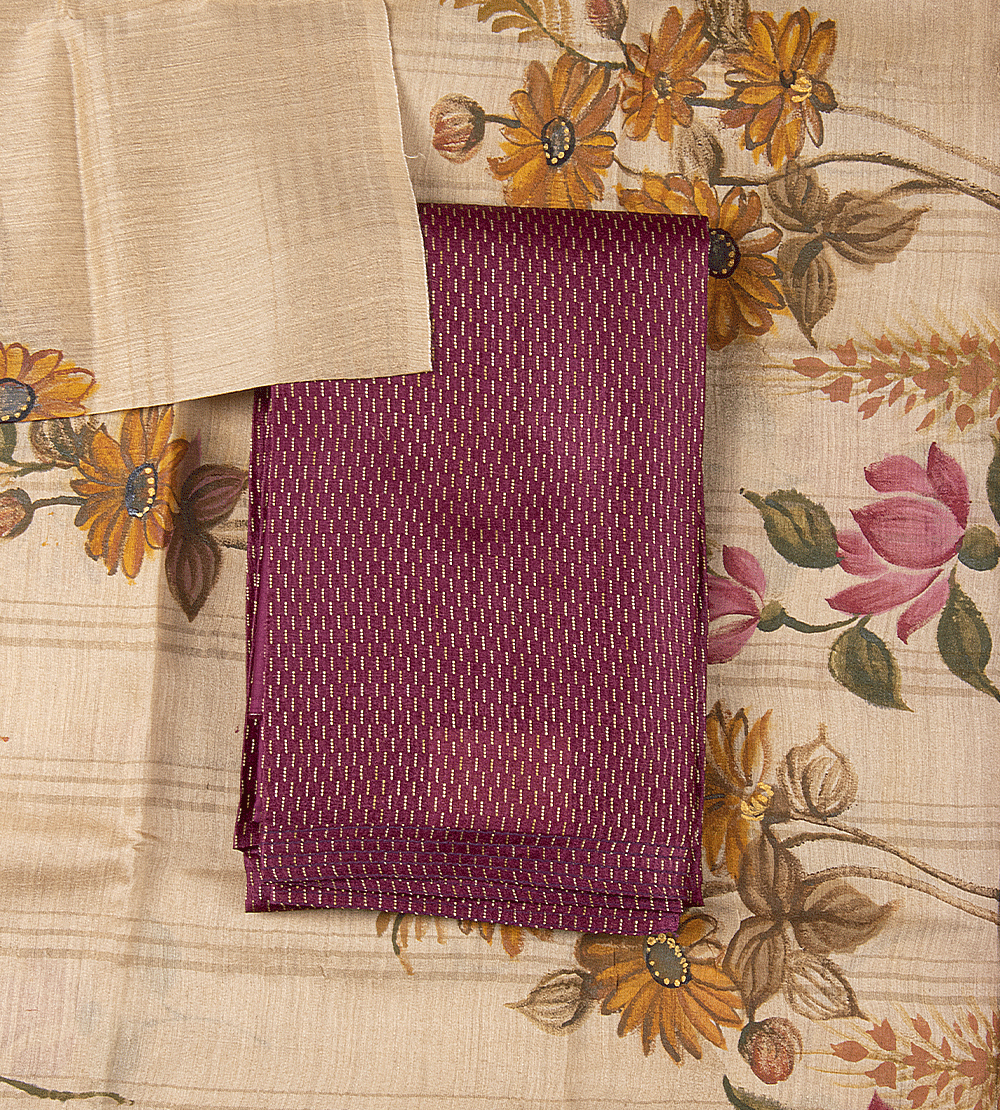 Dark Pink Tussar Salwar