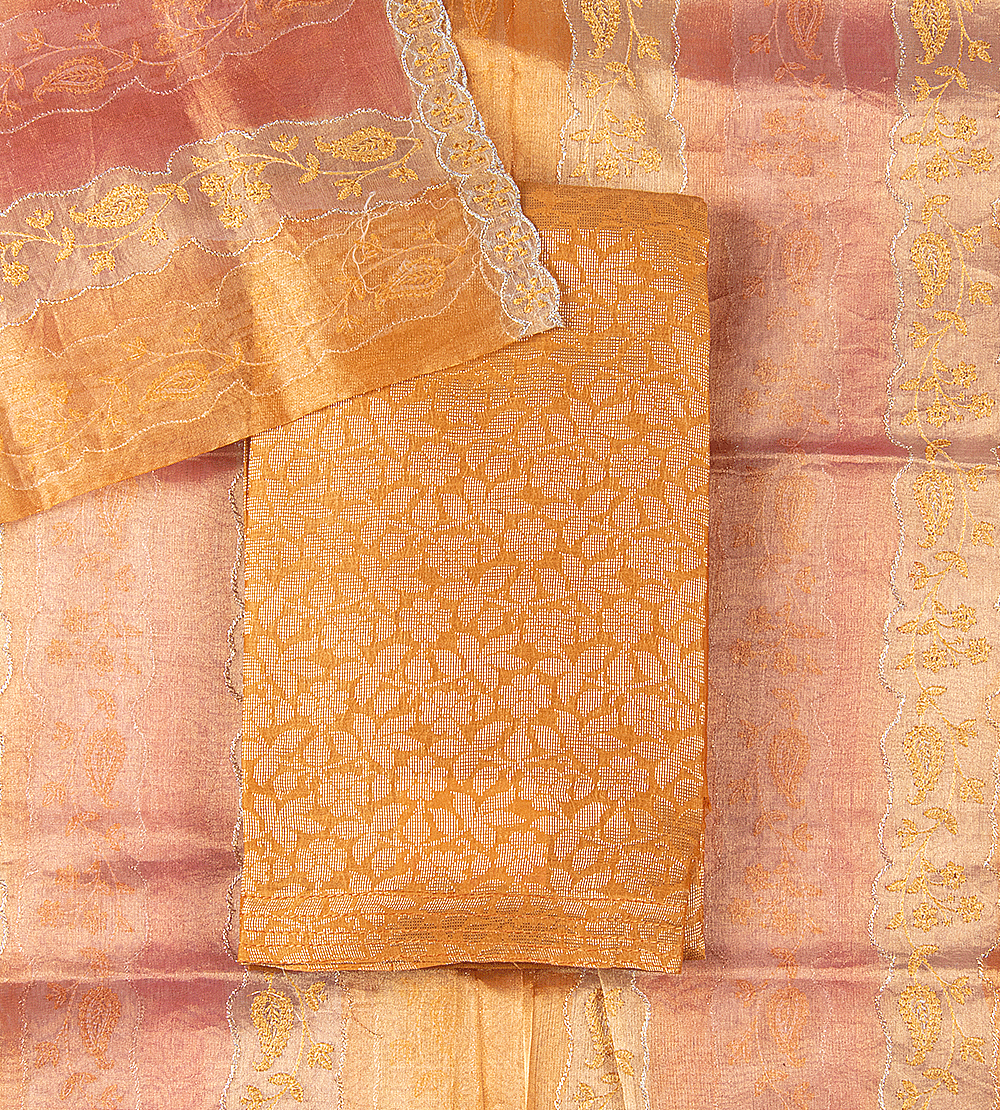 Tangerine Yellow Tussar Salwar