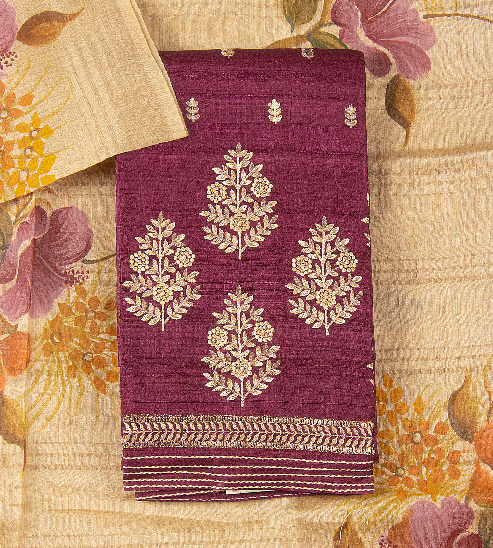 Purple Tussar Salwar