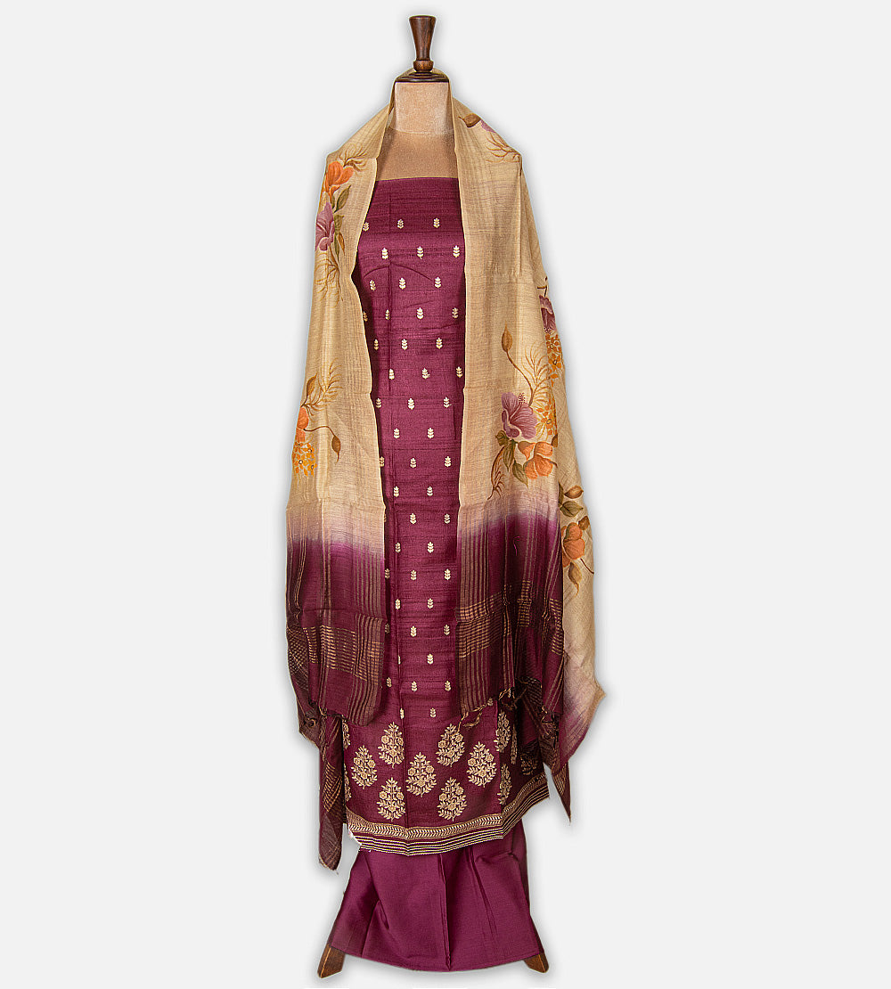 Purple Tussar Salwar