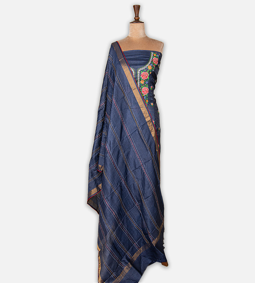 Blue Tussar Salwar