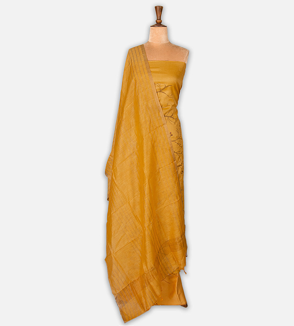 Golden ochre Tussar Salwar