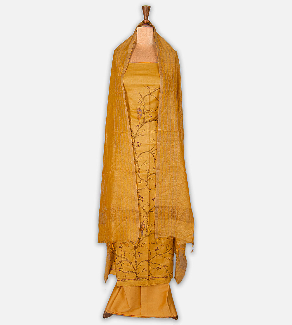Golden ochre Tussar Salwar