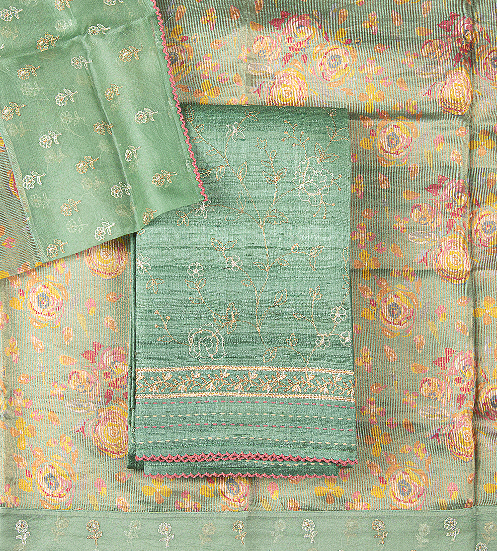Pistachio Green Tussar Salwar