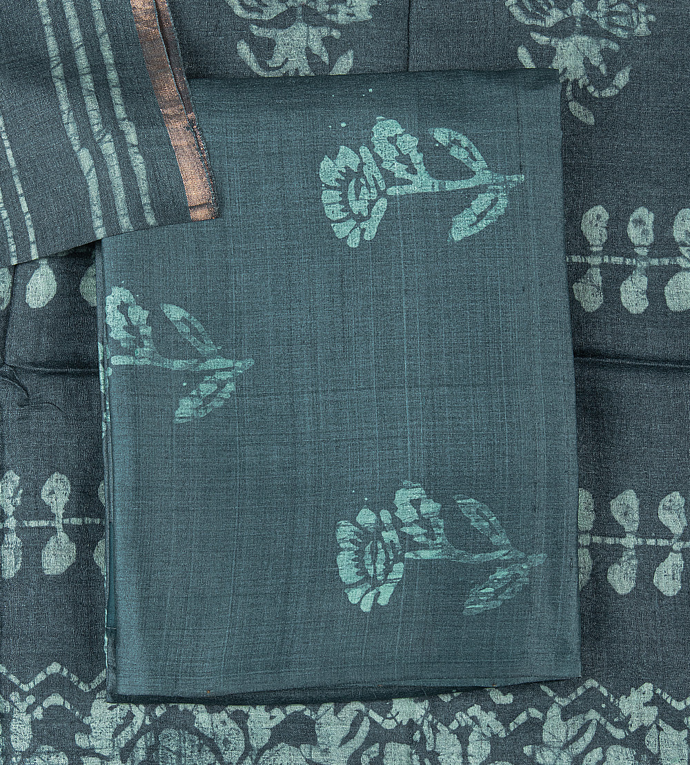 Dark Teal Tussar Salwar