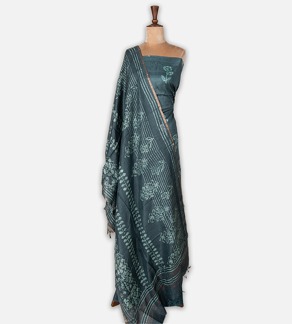 Dark Teal Tussar Salwar