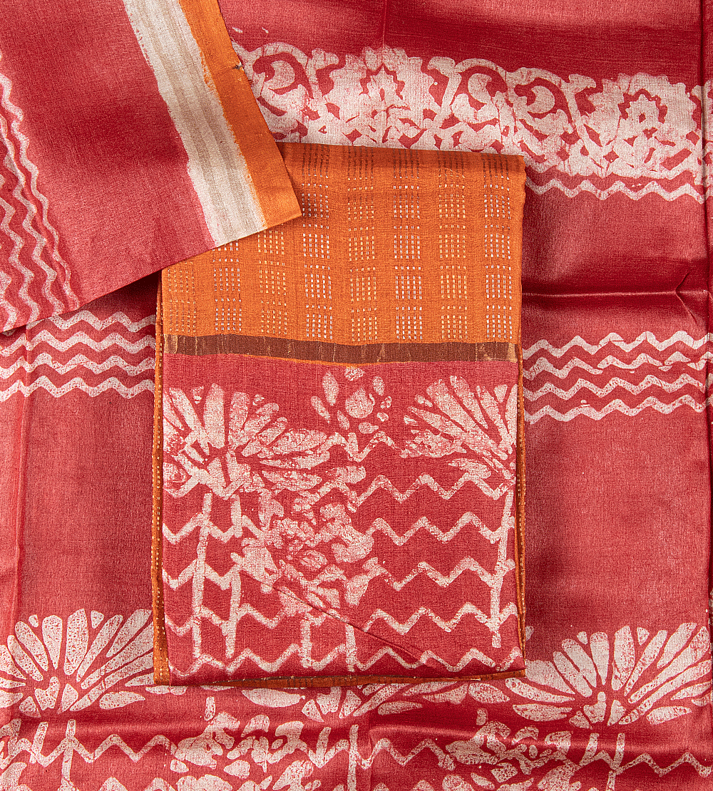 Orange Tussar Salwar