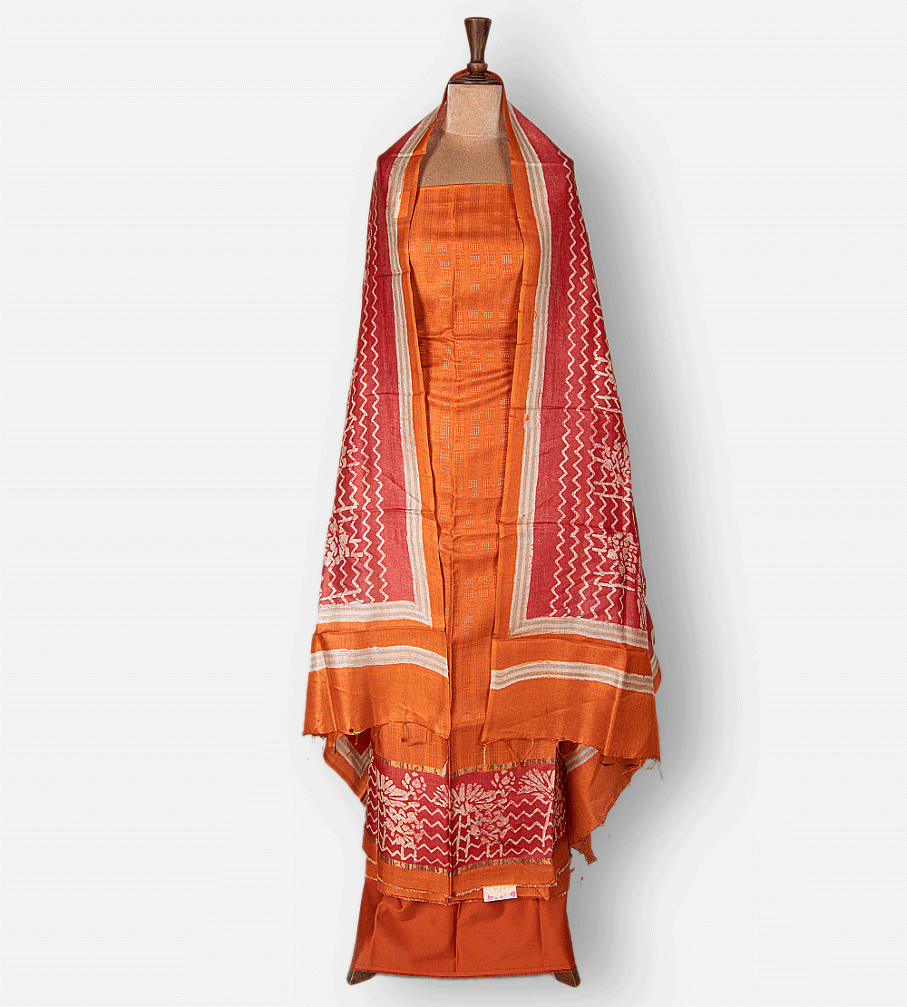 Orange Tussar Salwar