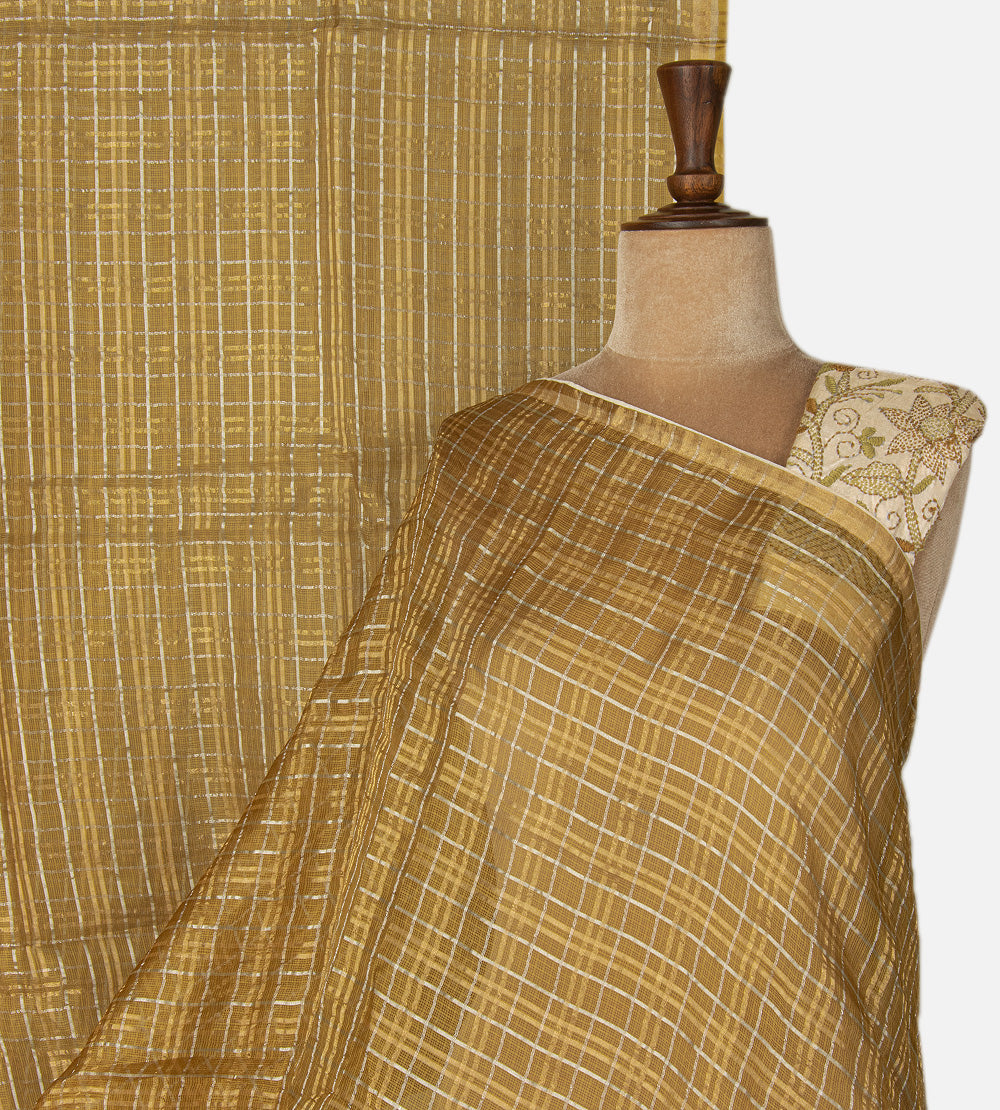 Gold Colour Tissue Kota Silk Saree