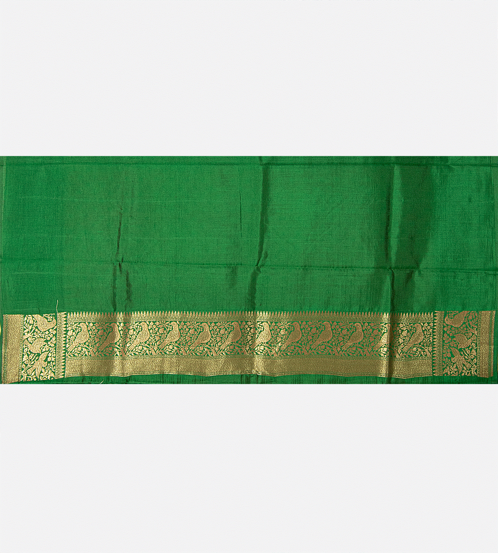 Orange Banarasi Tussar Saree