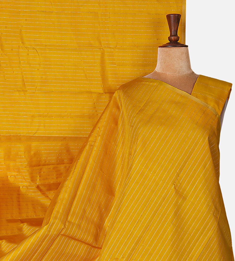 Yellow Kanchipuram Silk Saree