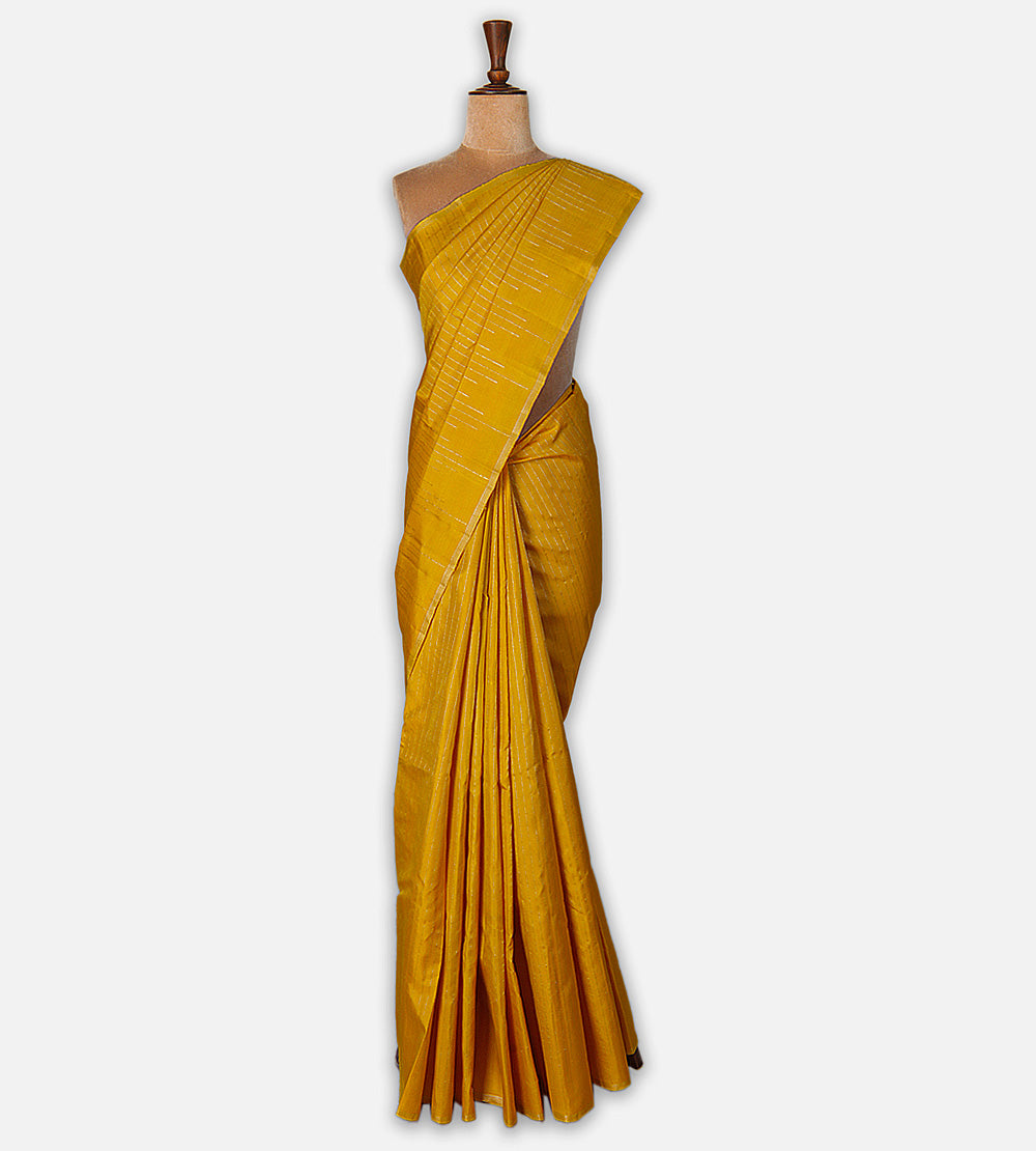 Yellow Kanchipuram Silk Saree