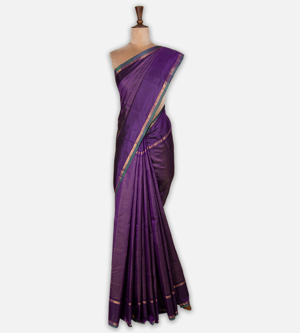 Purple Kanchipuram Silk Saree
