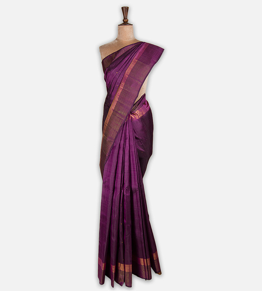 Purple Kanchipuram Silk Saree