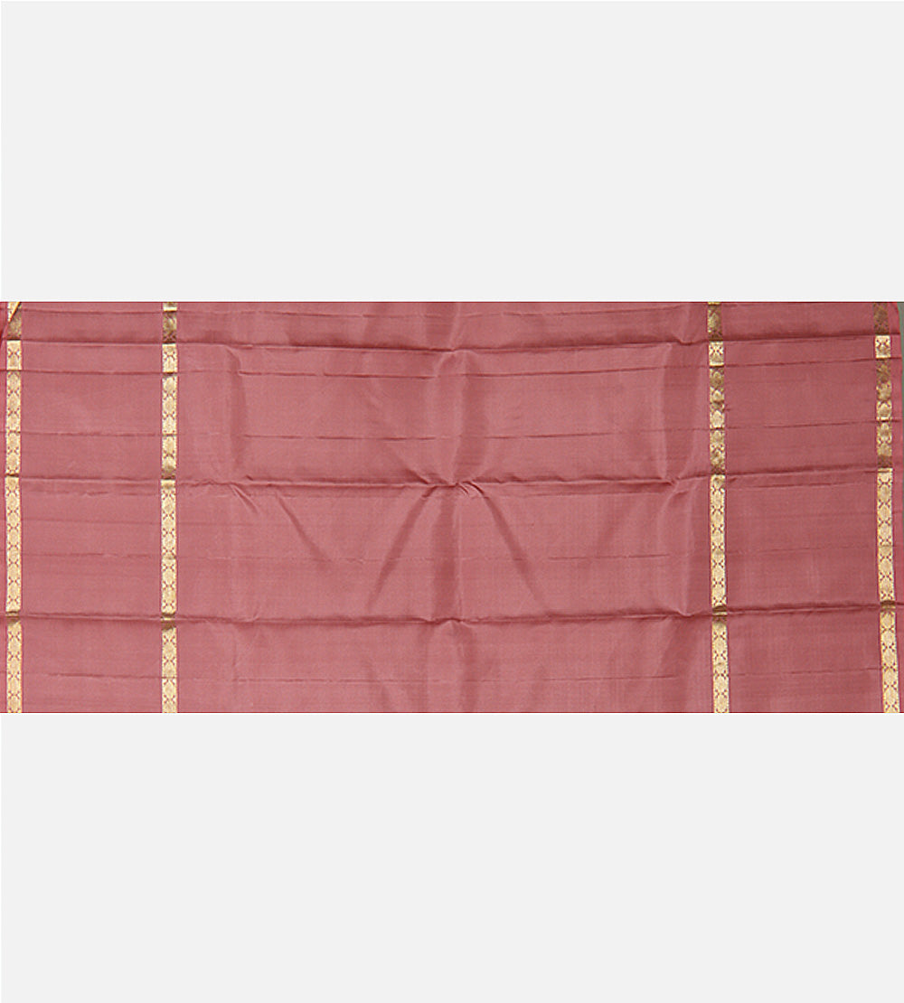 Dusty Rose Pink Kanchipuram Silk Saree