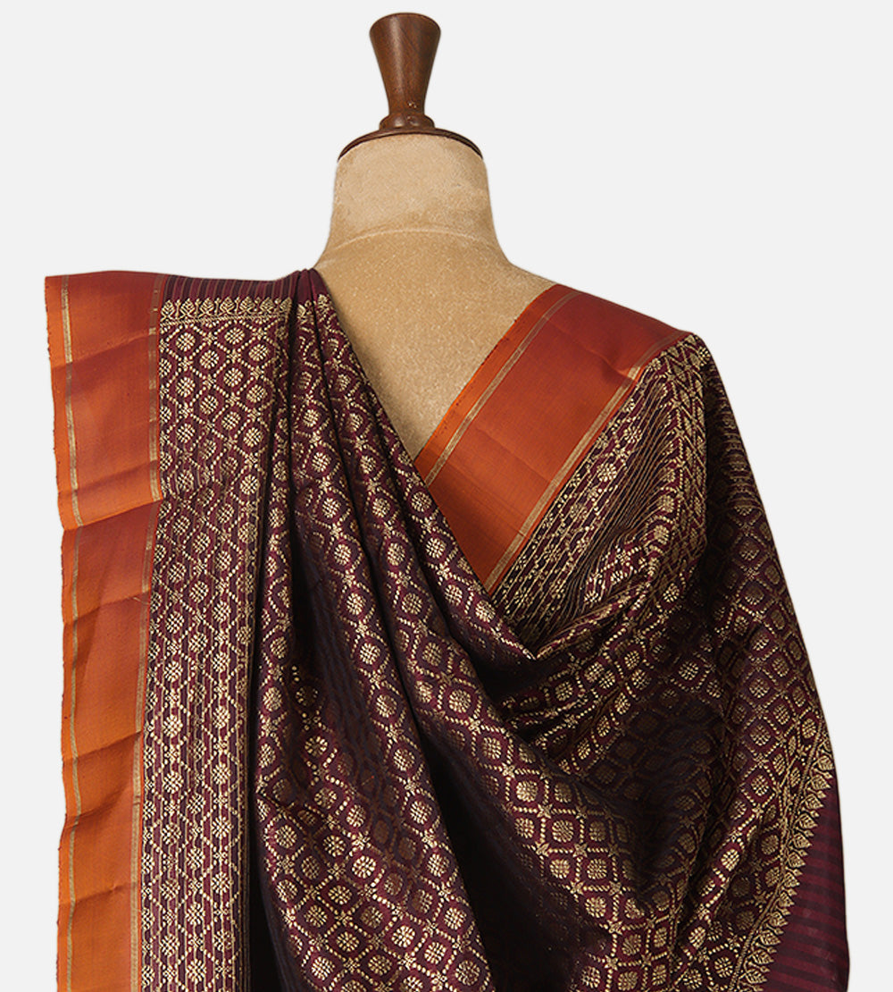Maroon Kanchipuram Silk Saree