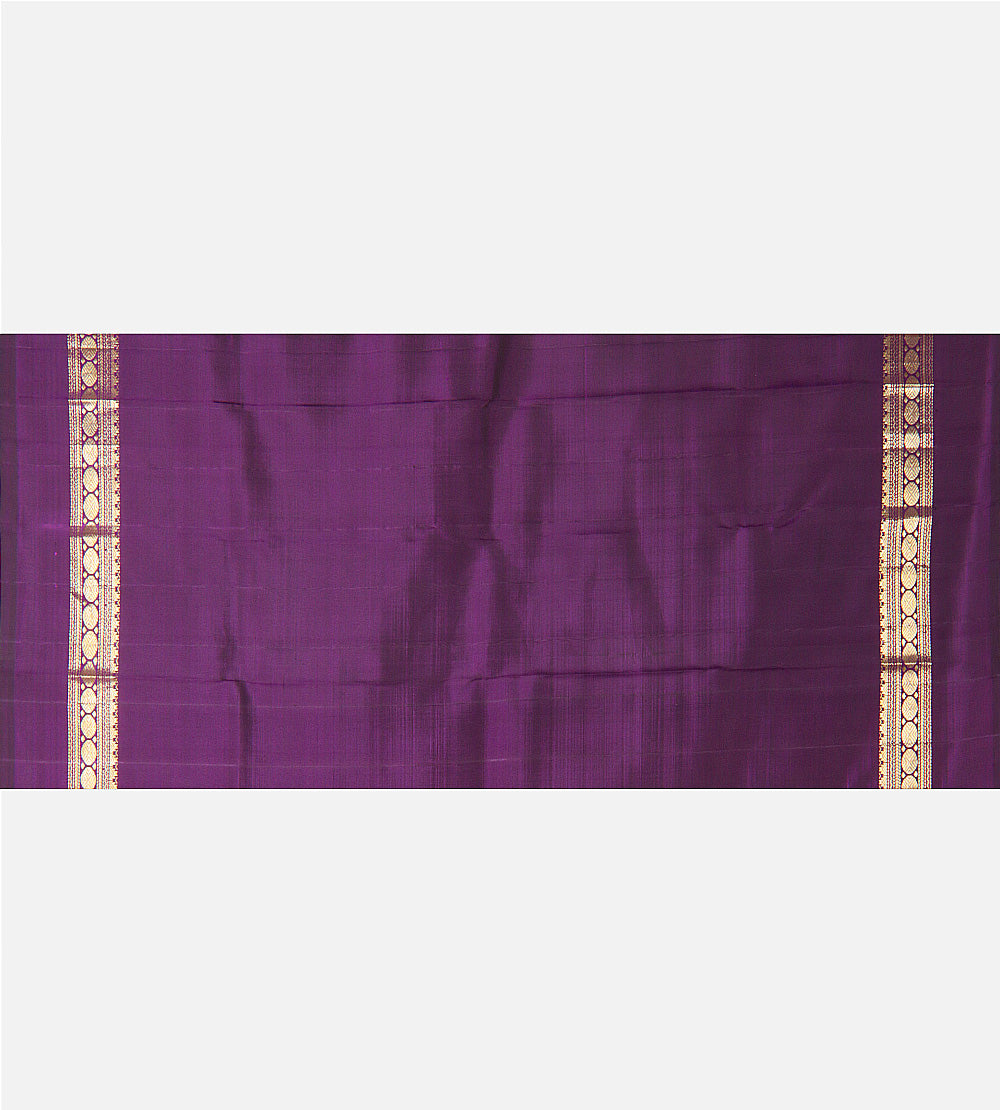 Purple Kanchipuram Silk Saree