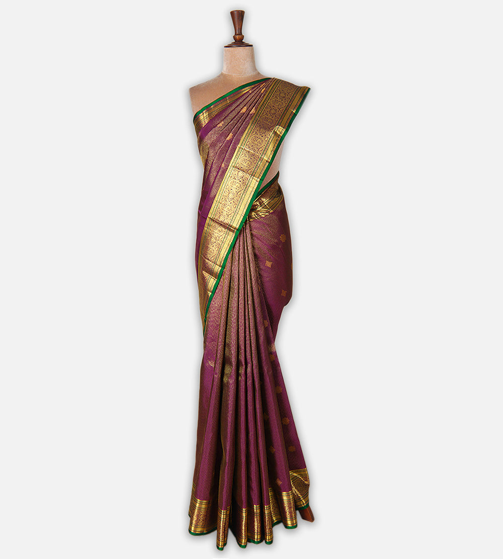 Purple Kanchipuram Silk Saree