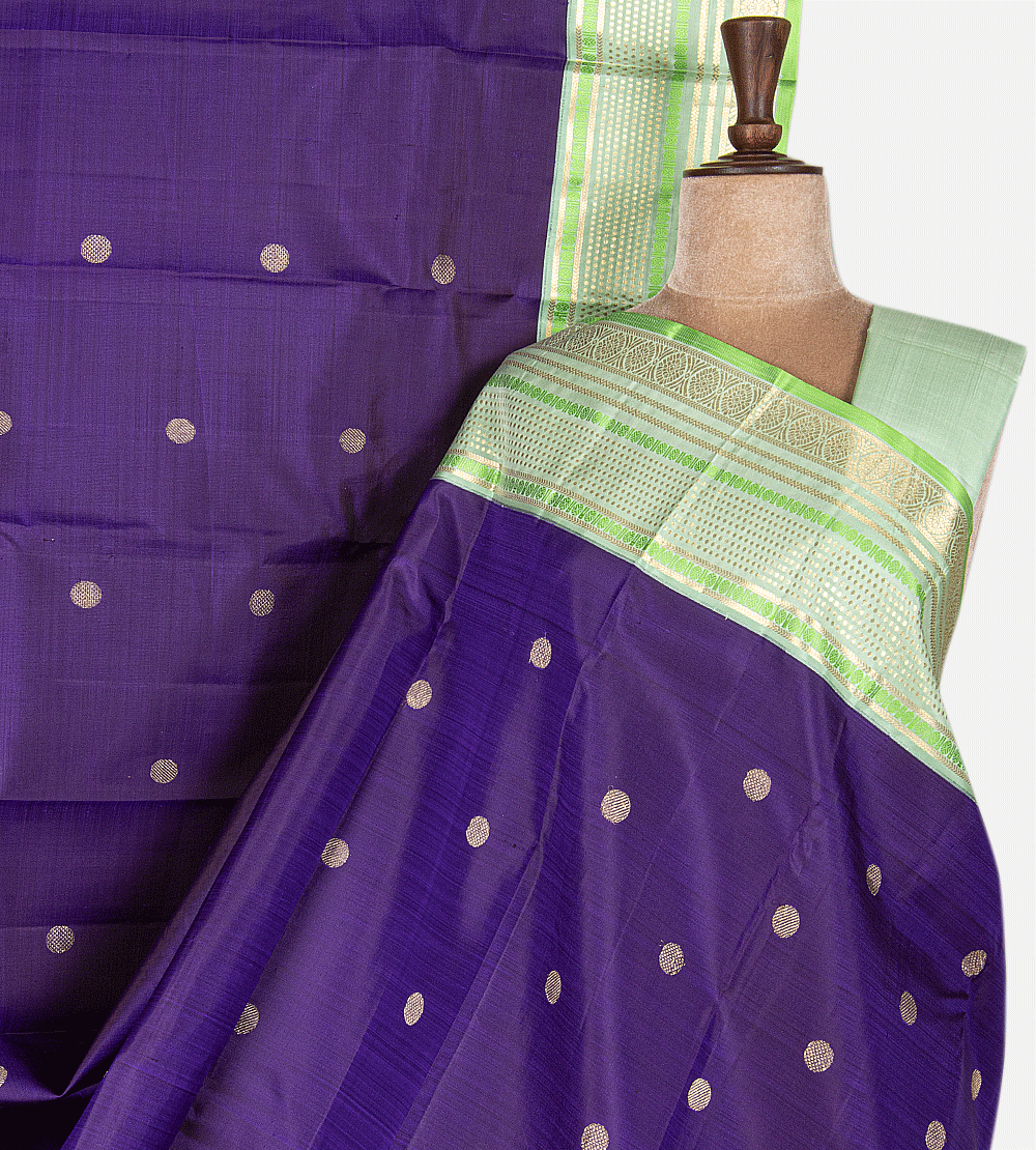 Blue Kanchipuram Silk Saree