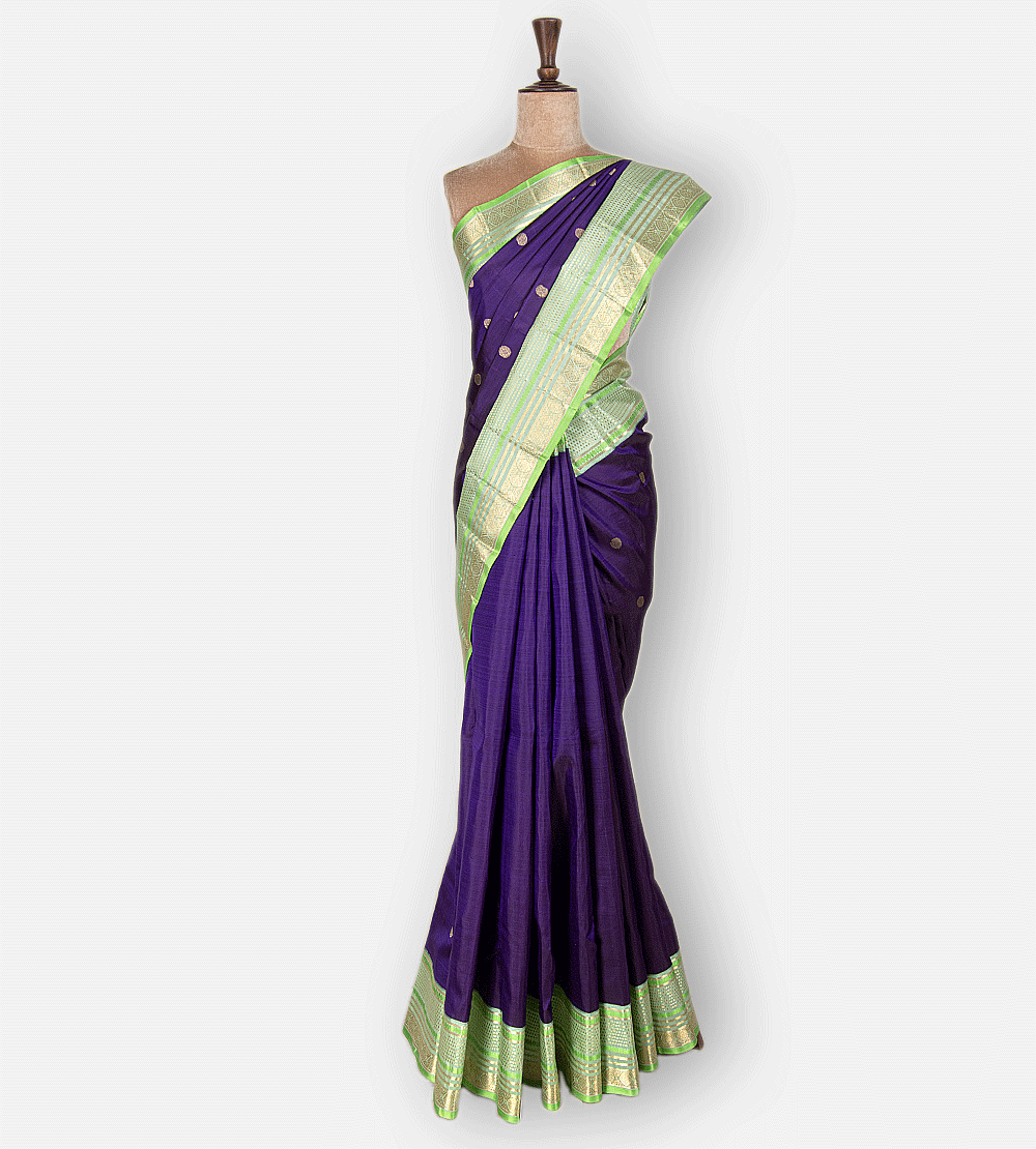 Blue Kanchipuram Silk Saree