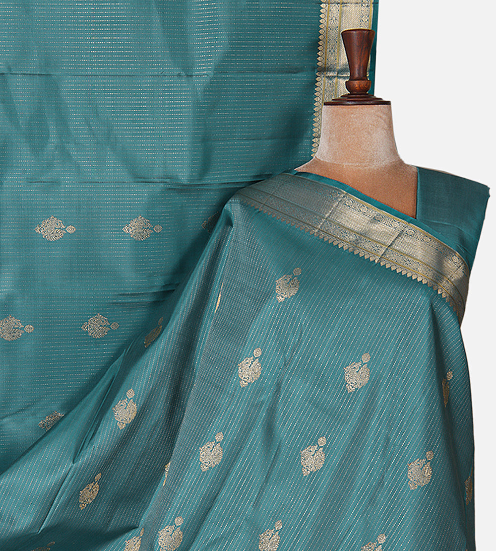 Blue Kanchipuram Silk Saree