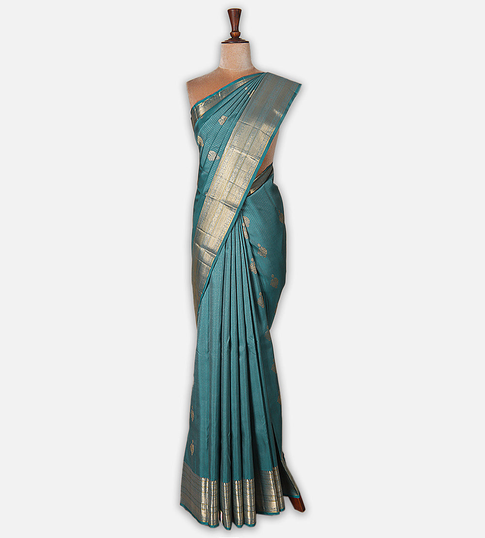 Blue Kanchipuram Silk Saree