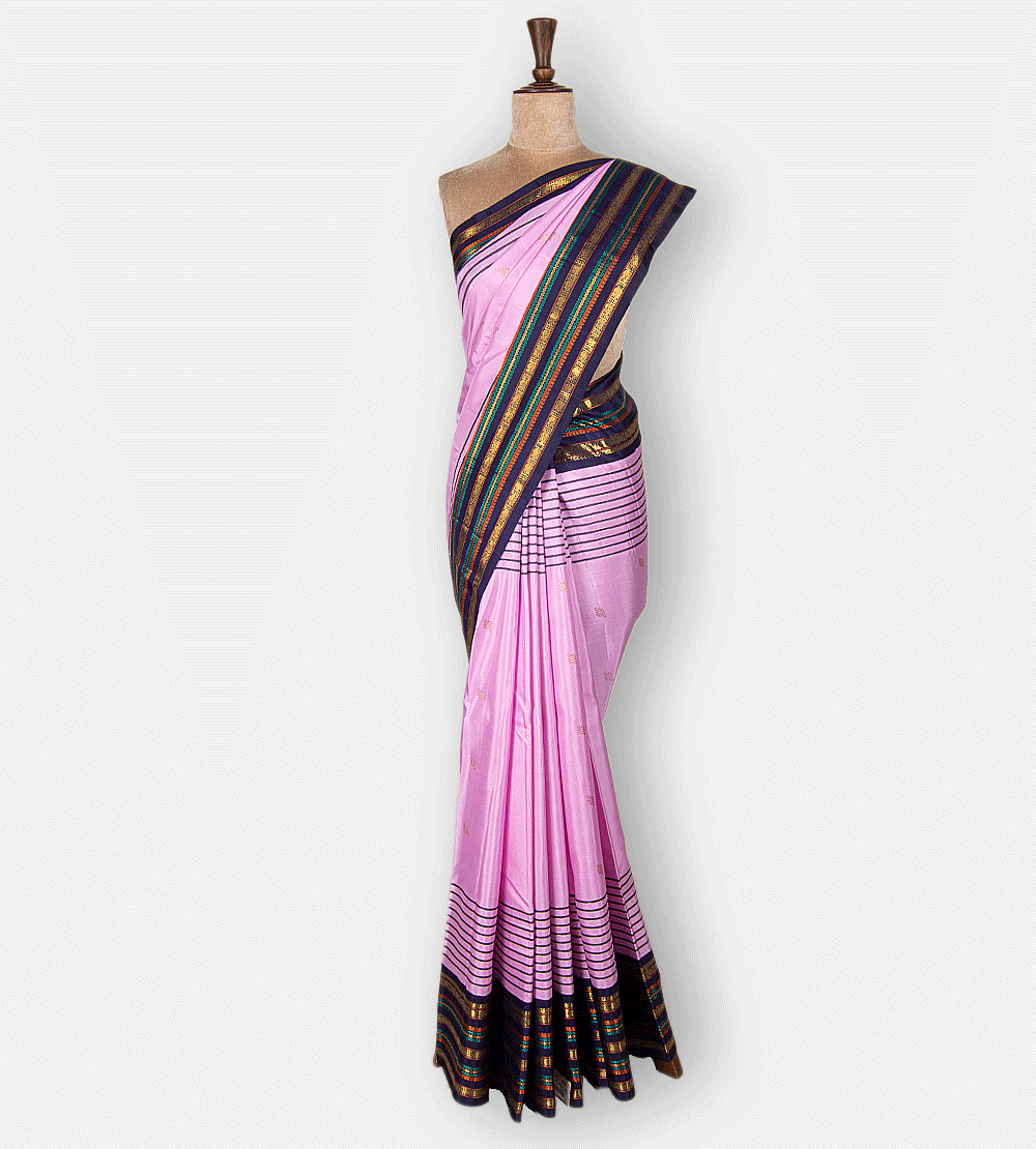 Pastel Pink Kanchipuram Silk Saree