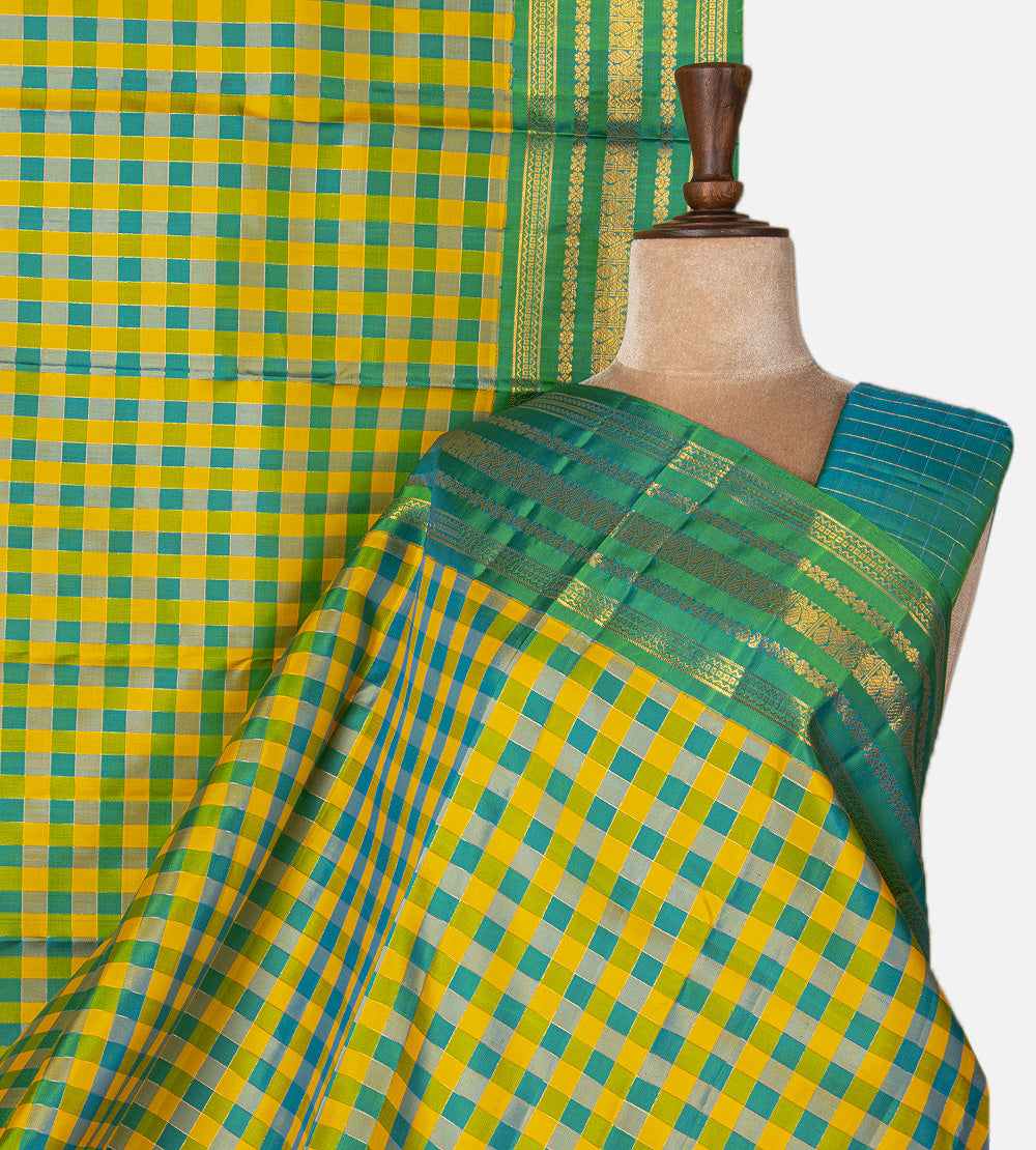 Multicolour Kanchipuram Silk Saree