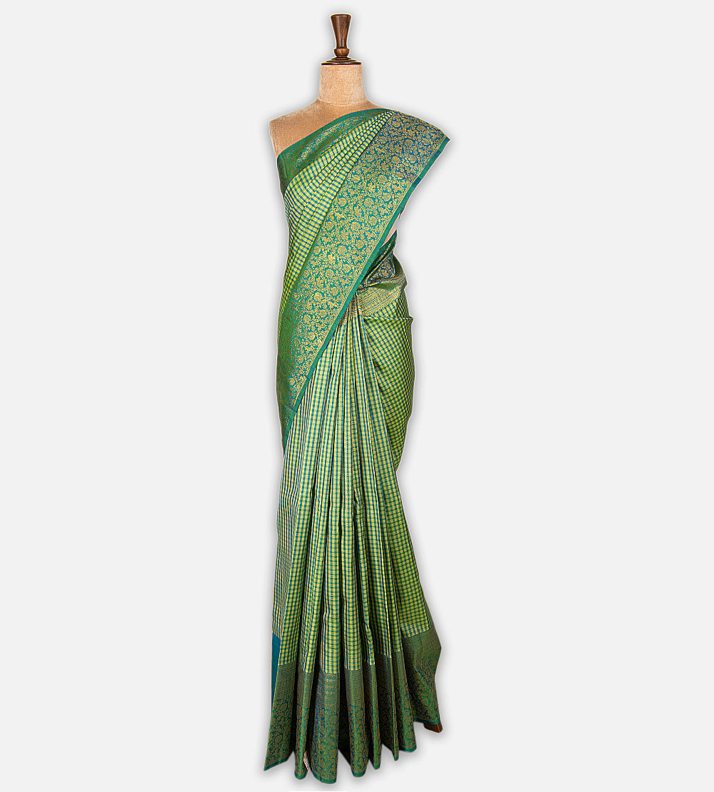 Multicolour Kanchipuram Silk Saree