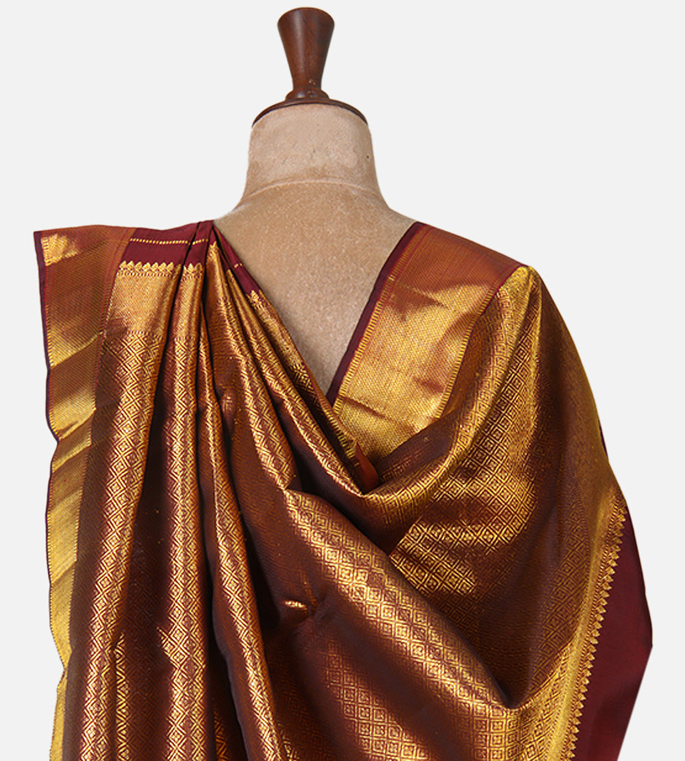 Maroon Kanchipuram Silk Saree
