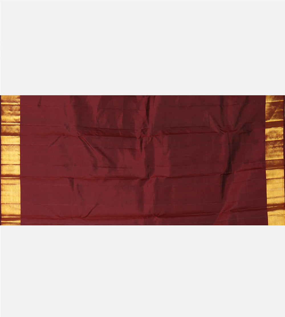 Maroon Kanchipuram Silk Saree