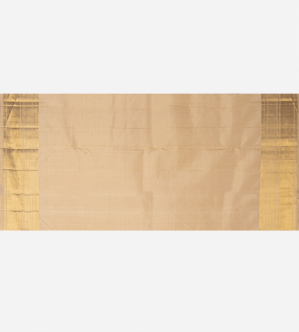 Creme Kanchipuram Silk Saree