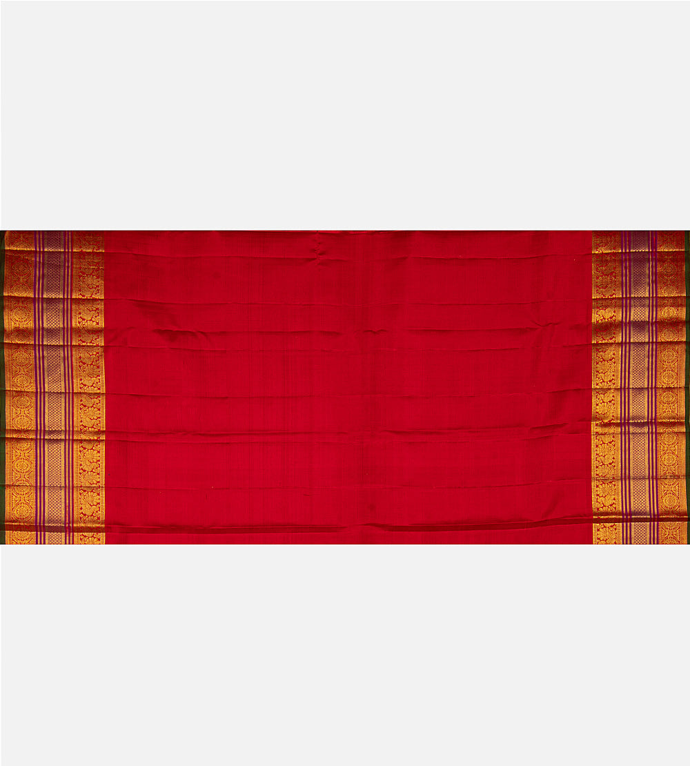 Light Peach Kanchipuram Silk Saree