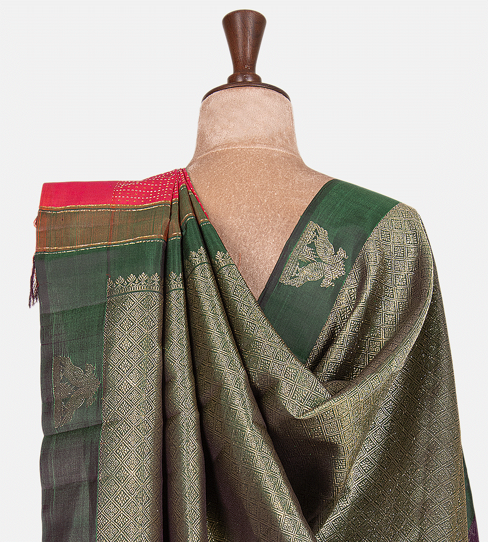 Pink Kanchipuram Silk Saree
