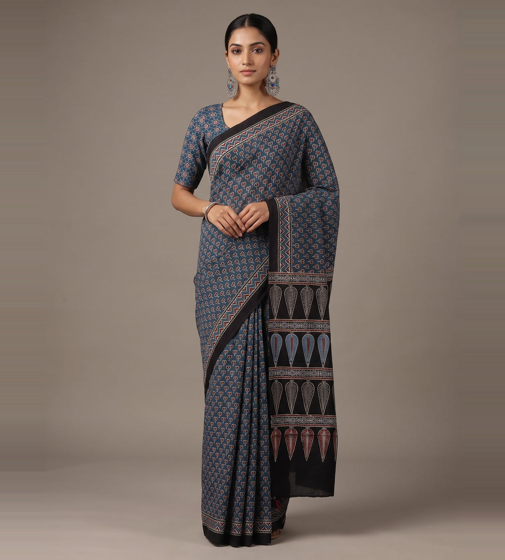 Blue Modal Silk Saree