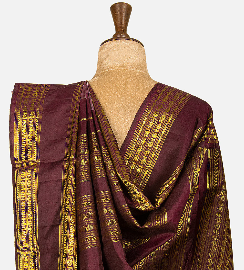 Dusty Pink Kanchipuram Silk Saree