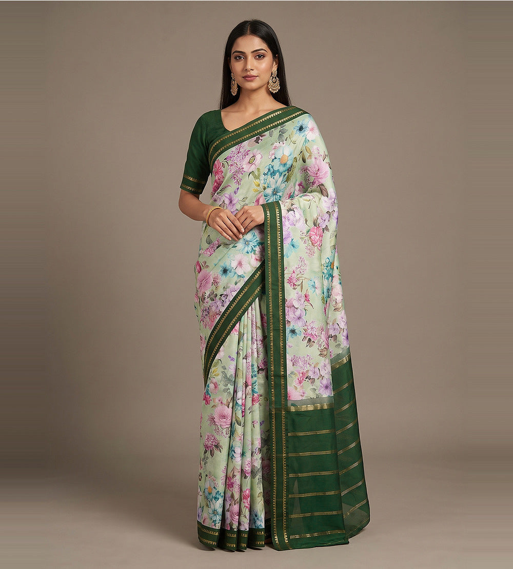 Green Soft Silk Saree