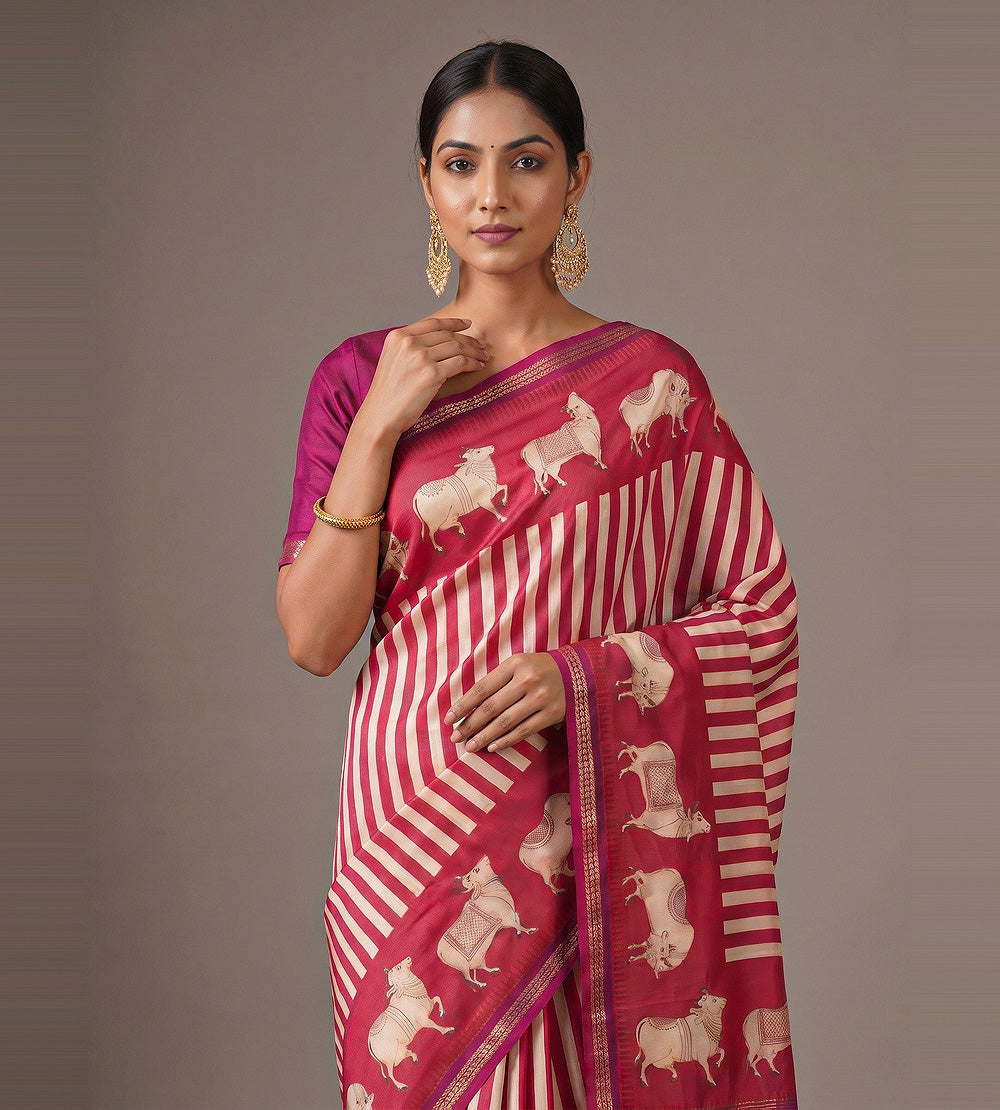 Pink Soft Silk Saree