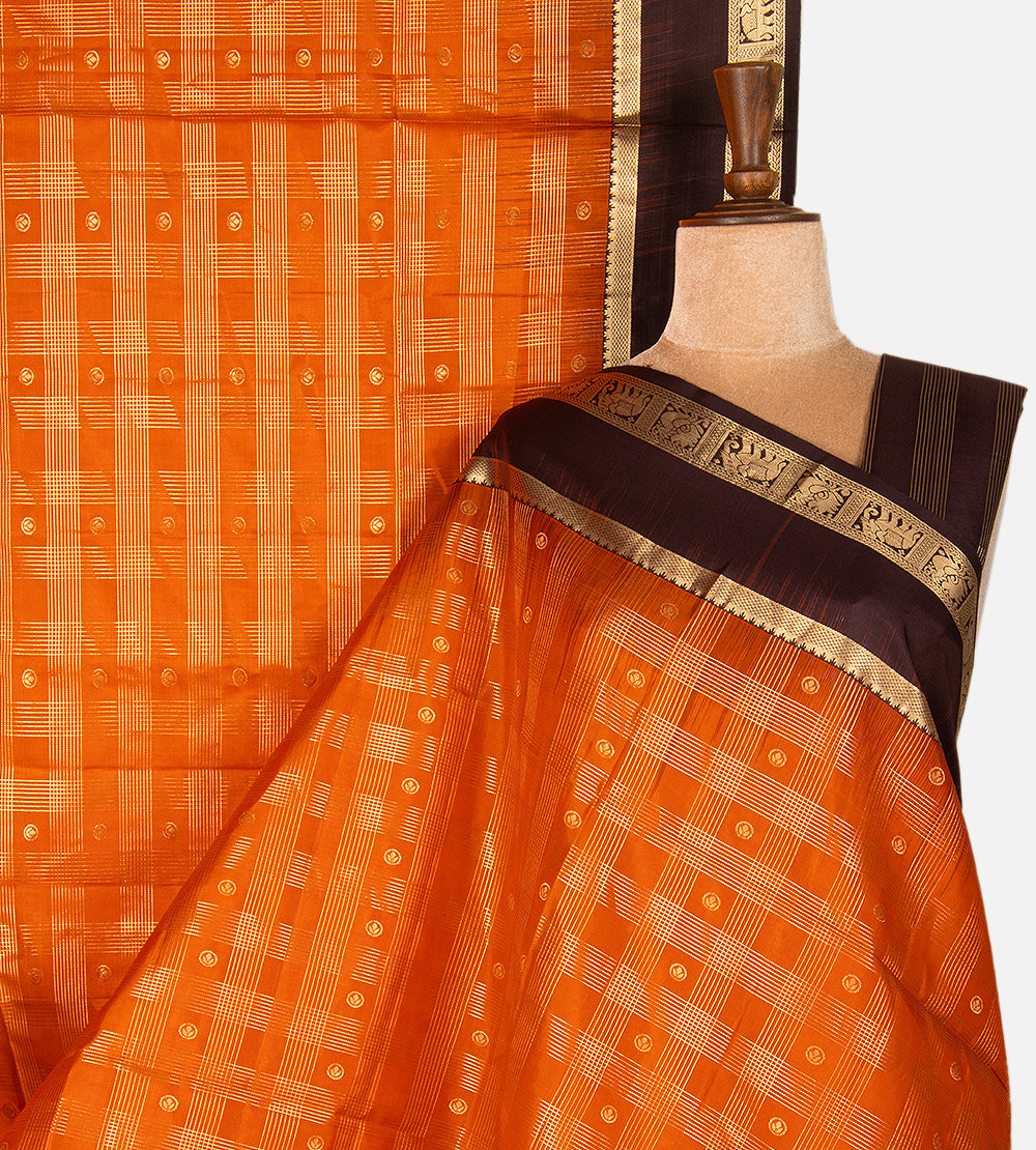 Orange Soft Silk Saree